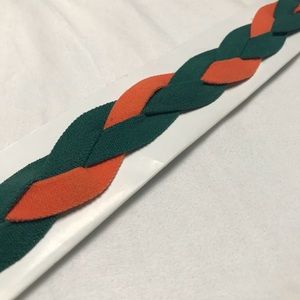 Green and Orange Brand New Braided Headband